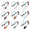 Crystal Cone Pendulums Hexagonal Three Phase Month Reiki Healing Pendants Ornaments for Divination Supplies