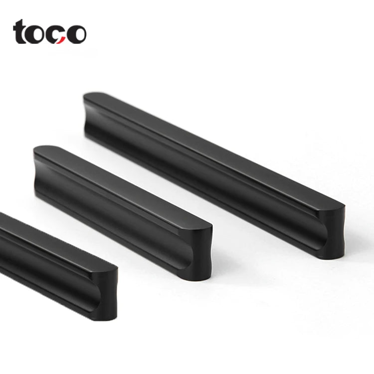 TOCO thomasville Furniture Small Handles Edge Handle Black Accessory Cabinet Drawer Pull Handle Brass Knobs