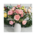 Valentines Gift Artificial Flowers Mothers Day 6 Branch Multi Headed Rose for Home