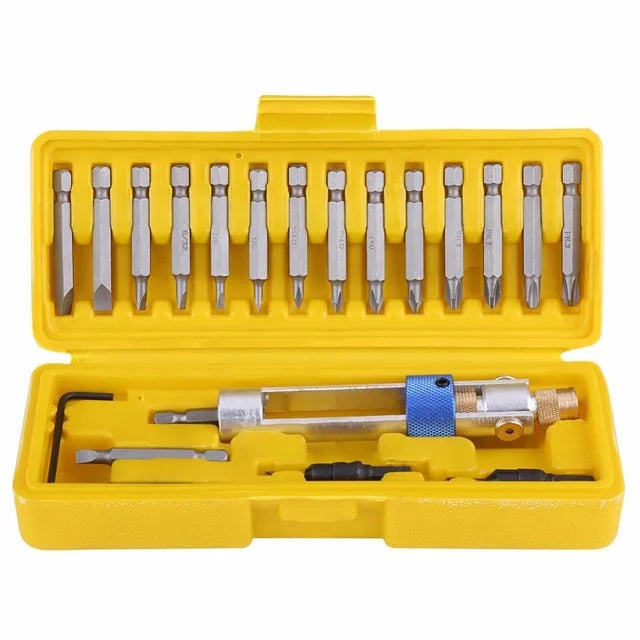 20Pcs Drill Bit Set HSS High Speed Steel Screwdriver Bits Flip Drive with Countersink Bits Allen Wrench Half Time Drill