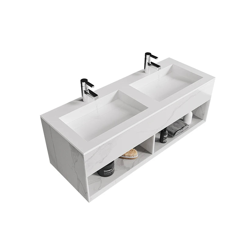 Sink Basin Italian Designed Wall-hung Bathroom Resin Surface Artificial Stone Solid Countertop Sinks Shampoo Sinks Hotel