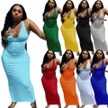 In Stock Eco-Friendly Floor-Length Casual Dresses Sexy Women Clothing Trendy Fall Western African A-Line Summer