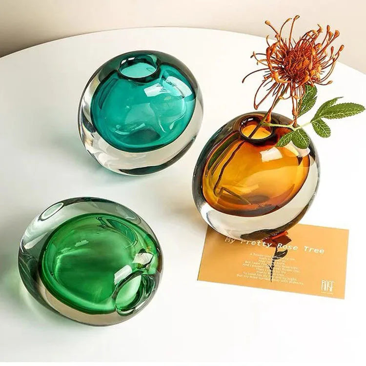 Fancy Light Luxury Decoration Creative Living Room Flower Arrangement Hydroponic Table Glass Vase Decoration