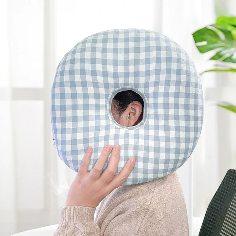 Perforated Pillow Ear Pillow with Holes for comfort and Easy Cleaning Donut Pillow