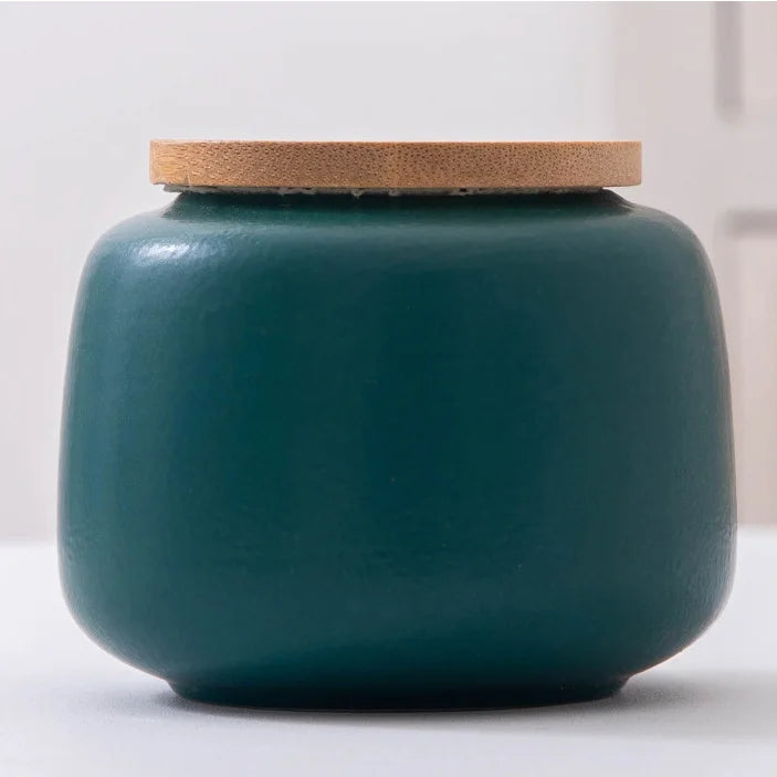 Ceramic Portable  Storage Jars Tea Coffee Sugar Canisters with Sealed Lids