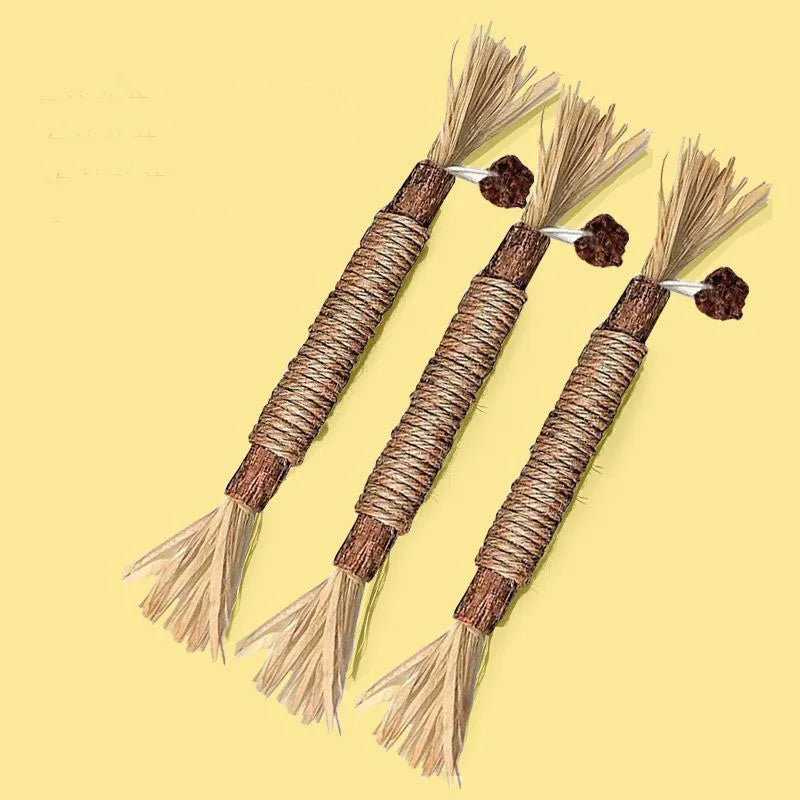 Indoor Pet Chewing Licking Toys Natural Cat Teeth Cleaning Supplies Catnip Toys for Cat