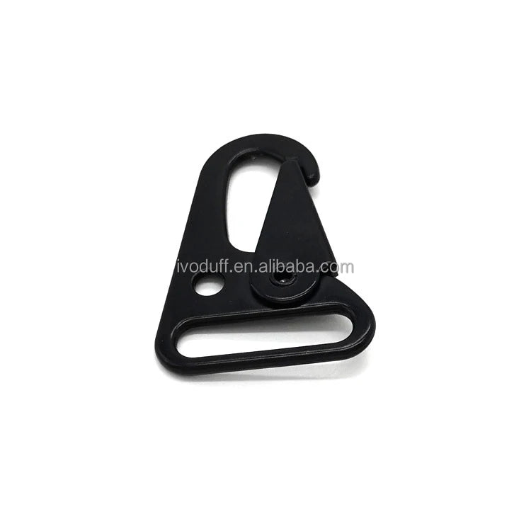 25mm Matte Black Metal Spring Snap Hook Clip Clasp Carabiner