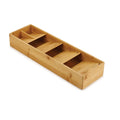 Small Bamboo Cutlery Organizer Kitchen Space Saving Drawer Tray