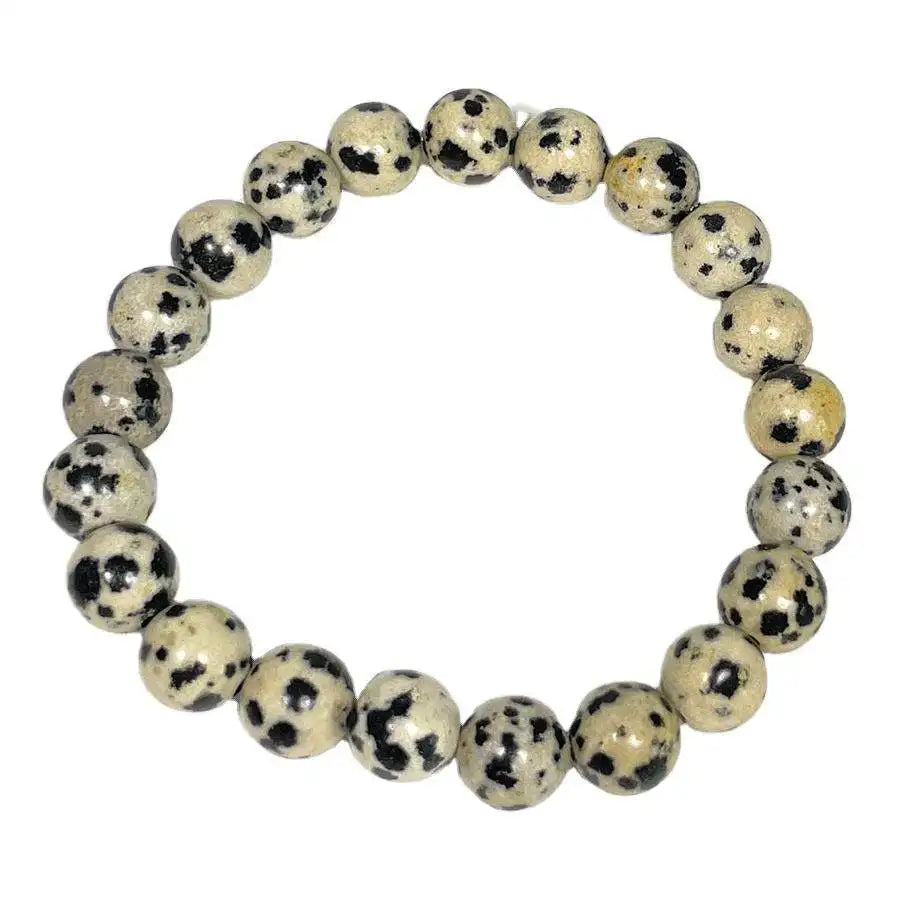 Natural Stone Healing Crystal 8mm 7A Dalmation Jasper Round Beads Bracelet Charm Beads Strand for Jewelry Making