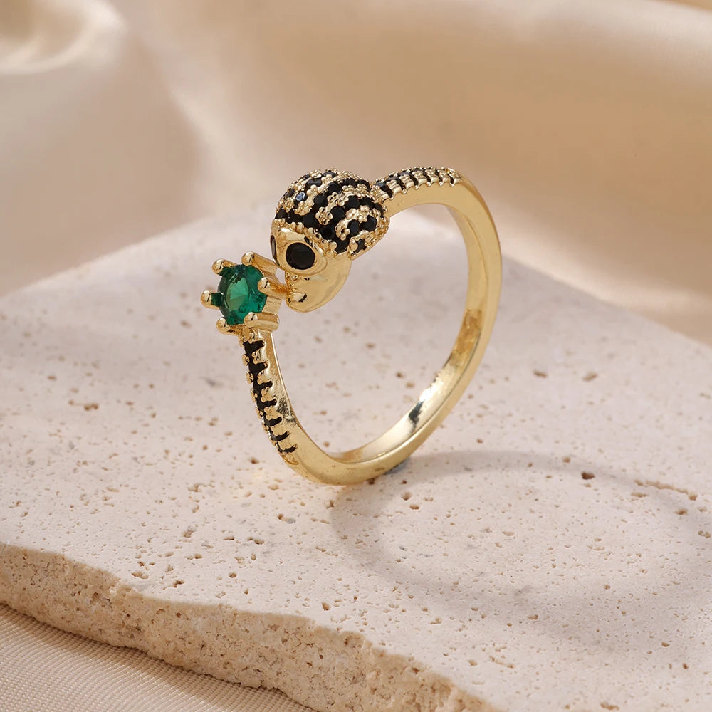 De Skull Design Colorful Cubic Zirconia Ring Skull Colorful Gemstone Zirconia Rings Skull Colorful Gemstones Brass Rings