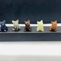 Natural Amethyst Healing Crystal Mini Animal French Bulldog Carving for Home Decoration