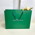 Luxury Custom Color Paperboard Shopping Bag Hand Length Handle Custom Logo Printed Screen Printing for Shoes Clothing Packaging