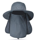 Summer Nylon Mesh Outdoor Breathable Sun Protection Wide Brim Bucket Hat for Man Fishing Travel & Cycling with Ear Neck Cover