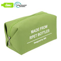 Promotional RPET Recycled Makeup Toiletry Wash Bag with Company Logo Printing Custom Eco Friendly Cosmetic Zipper Gift Bags