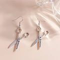 Fashion Ladies Scissors Pendant Earrings Jewelry Gift for Hair Stylist Hairdresser Barber Designer Dangling Earrings for Women