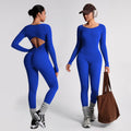 Scrunch Butt Bodysuit Custom Logo Hollow Out Back Workout Gym Sports Rompers Fitness One Piece Yoga Jumpsuit for Women