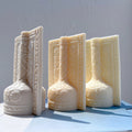Rectangle Double Vase Candle Mold Emboss Details Silicone Mould Home Decorative Soy Wax Mold