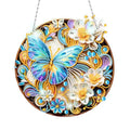 DIY Modern Butterfly Flower Diamond Painting Window Decor Hanging Ornament 5D Acrylic Diamond Painting Home Decor Pendant