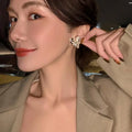 New Style Metal Irregular Heart Stud Earrings Punk Personality Surface Uneven Heart Stud Earrings for Women
