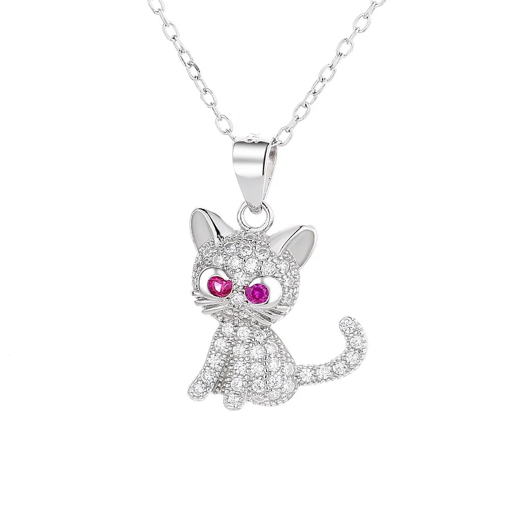 Cute and Fashionable Children's Temperament Cat Necklace