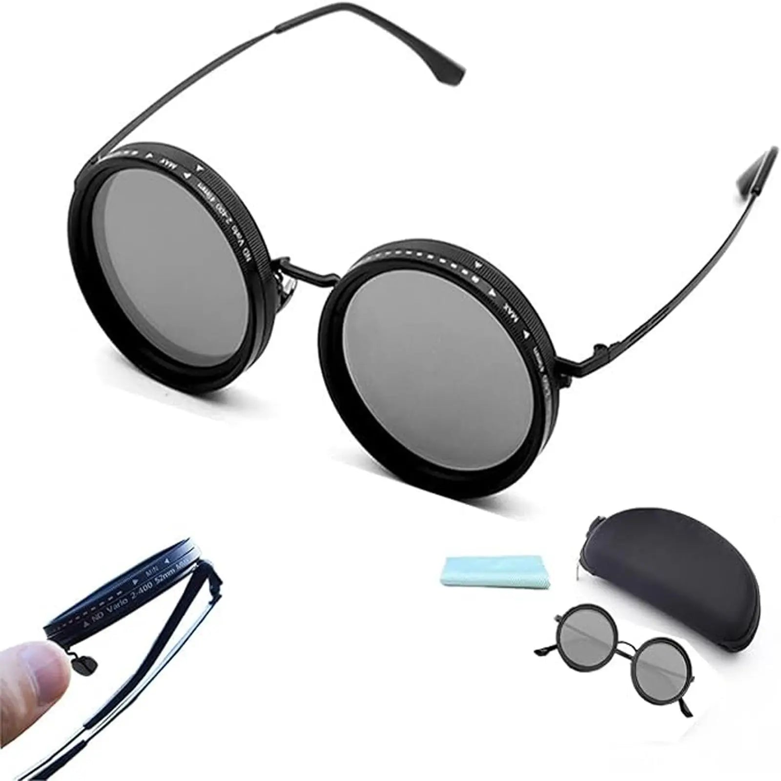 209 Adjustable Polarized Sunglasses 1-9 Gears Beach Tint Eyewear Dimming Filter Lens Unisex Fashion Style UV400 Shades