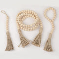 Wholesale Pastoral Wood Beads Curtain Hanging Ring Log Color for Home Wedding and Exterior Decor for Garments and Cellphones
