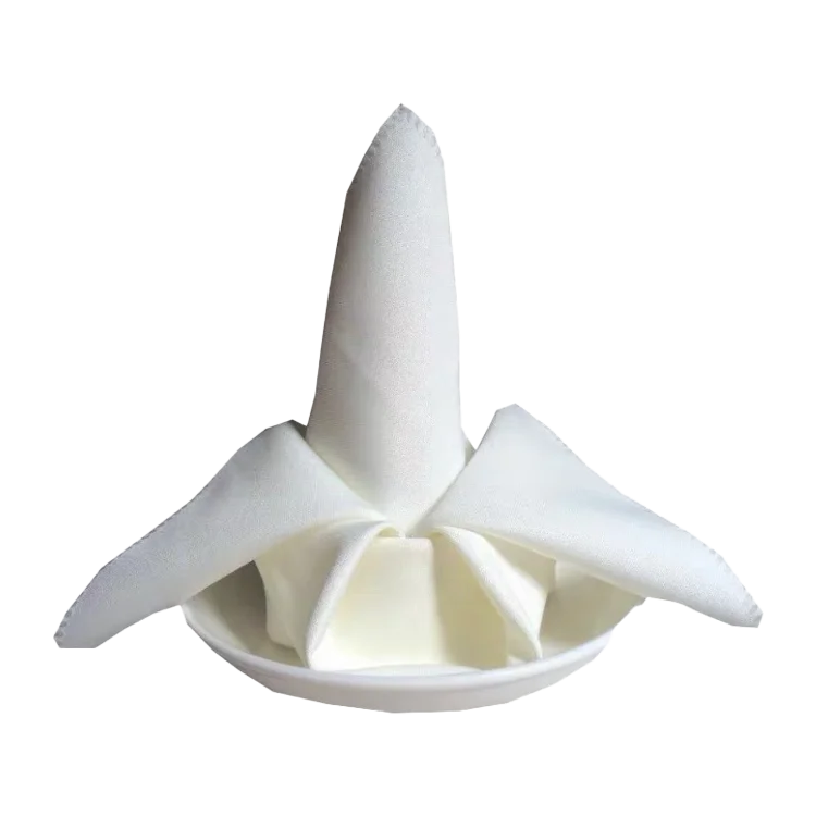 2025 Hot Selling Polyester Napkin Reusable Wedding Fancy Green Linen Restaurant Table Napkin for Party