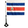 14x21cm Polyester Custom Printing Bicycle Flag Handlebar Costa Rica Flag  for Outdoor Cycling Decoration