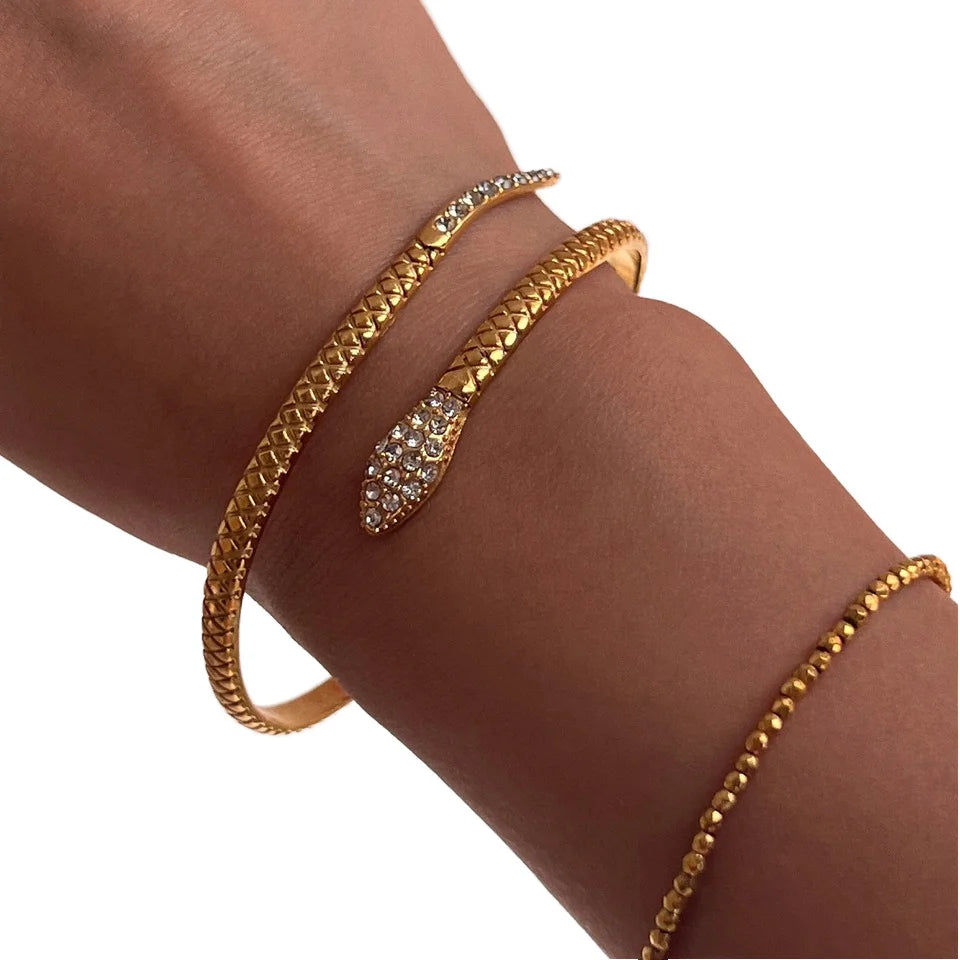 Fashion Snake Bracelet Jewelry Diamond Bangle Bracelet Non Tarnish Gold Bracelet Bangle for Women