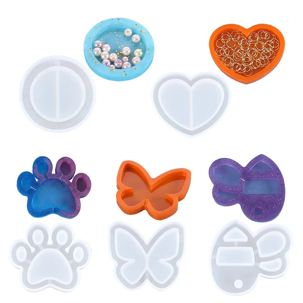 Silicone Shaker Mold Resin Casting Shaker Mold Jewelry Pendant Making Mould Tool