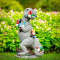Wholesale Humorous Resin Sculpture Dinosaur Eating Gnome for Home Decoration for Garden Theme Park Novelty Gift Bulk Order