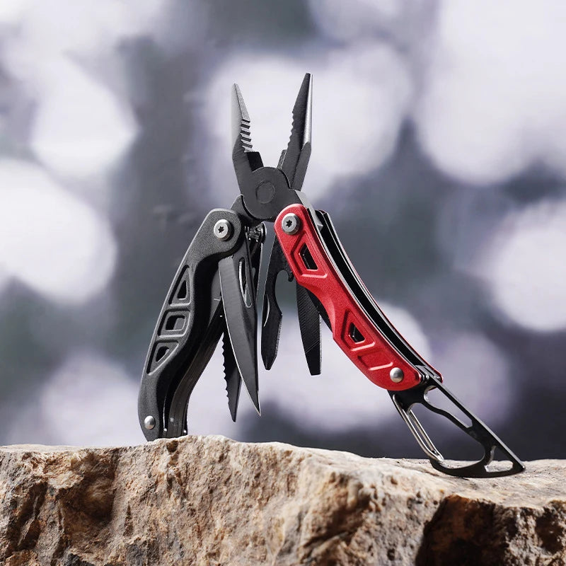 Hot Selling 9-in-1 Aluminum Handle Tactical Multifunctional Outdoor Camping Multi Tool Pliers for Survival Hiking Screwdriver
