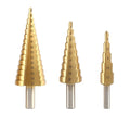 Top Quality Straight /sprial Goove HSS Titanium  Step Drill for Metal Stainless Steel