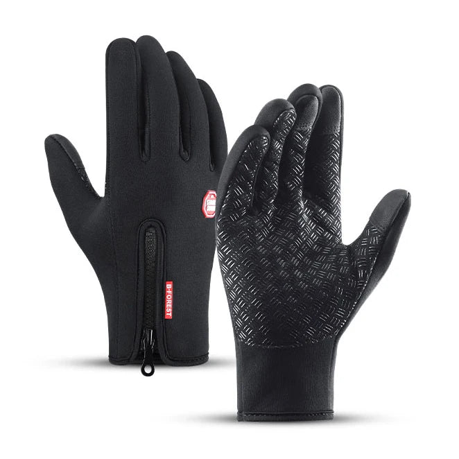 Men's Warm Ski & Bike Riding Gloves with Fleece Outdoor Winter Sports Touch Screen Gloves