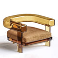 Modern Living Room Chair Transparent Leather Sofa Chair Hotel Bedroom Acrylic Leisure Chair