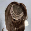 EMEDA Top Quality 16.3x14.8cm Human Hair Toppers Wigs for Woman Hair Pieces Replacement Systems Stock