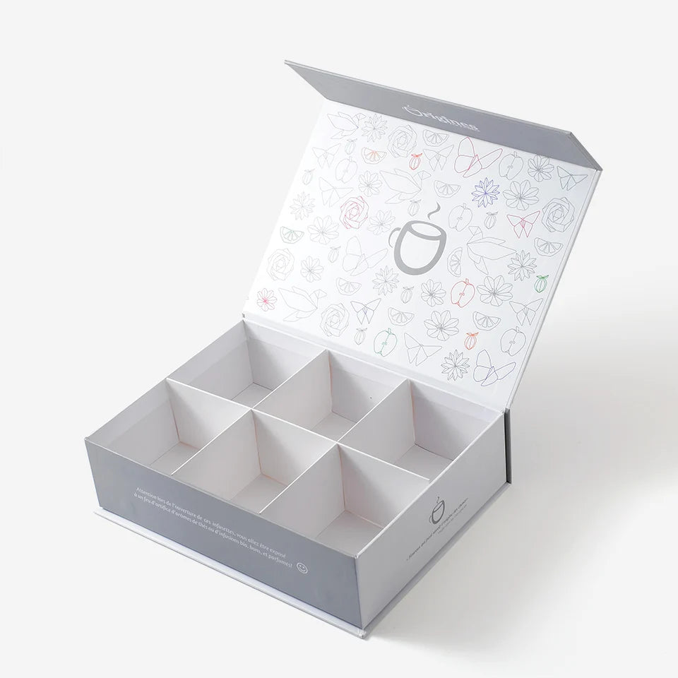 Factory Custom Printing Magnetic Gift Box Packaging with Book Shape Small Lattice for Tea