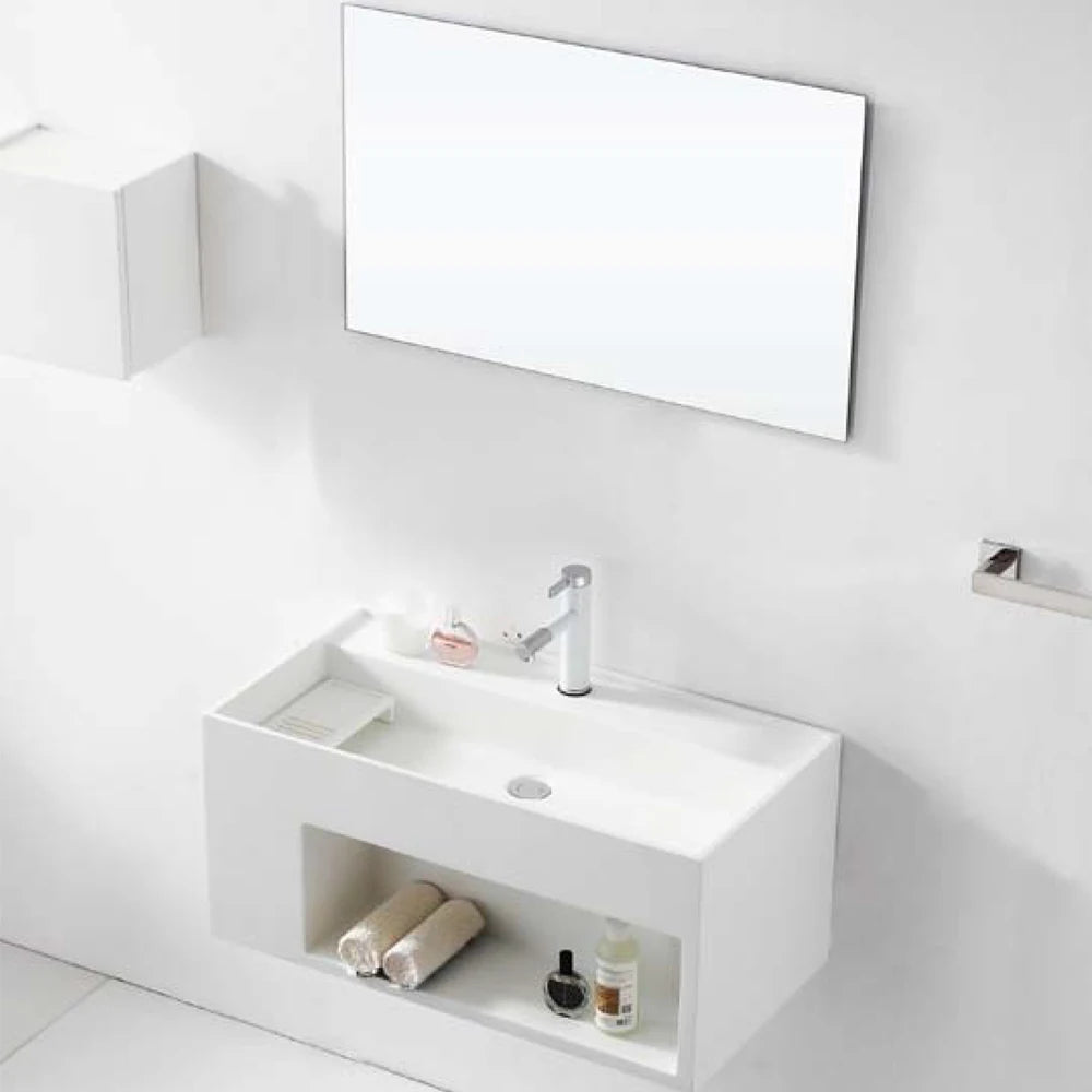 Factory Customized Made Bangladesh Design Corians Artificial Stone Solid Surface Sheet Bathroom Cabinets Sink Wash Basins