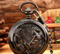Manual Watches Key Chain Retro Horse Roman Mechanical Pocket Watches