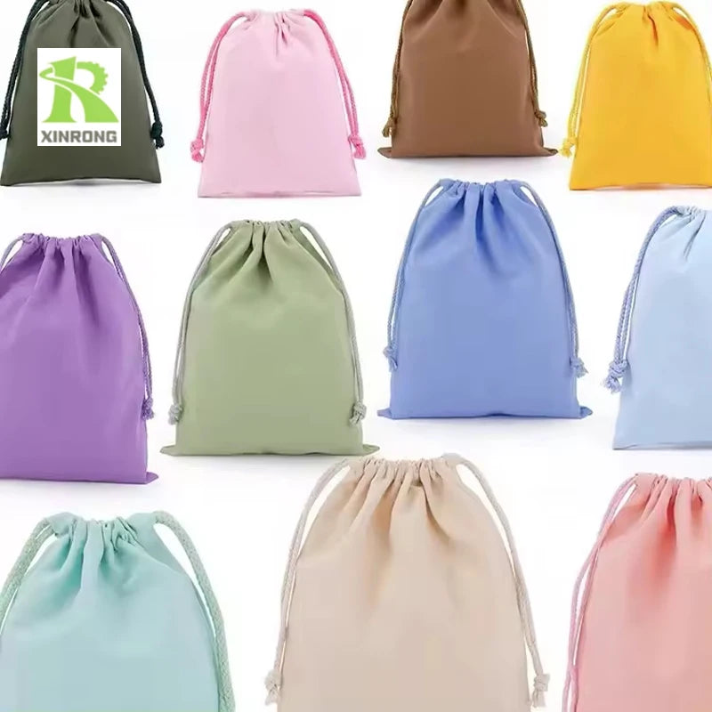 Customized Logo Cotton Draw String Bag Reusable Grain Storage Bag for Moisture Resistance