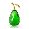 Handmade Crystal Pear Figurines Collectibles Glass Fruits Decor for Office Tabletop Art Glass Paperweights for Home Kitchen