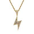 CN171 Brass Cubic Zircon Pendants Necklace Men's Hip Hop Necklace BlingJewelry
