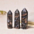 DIY Custom Printed Quality Labradorite Points Blue Crystal Wand for Healing Polished Stone Model for Gift Decor Souvenir Love Theme