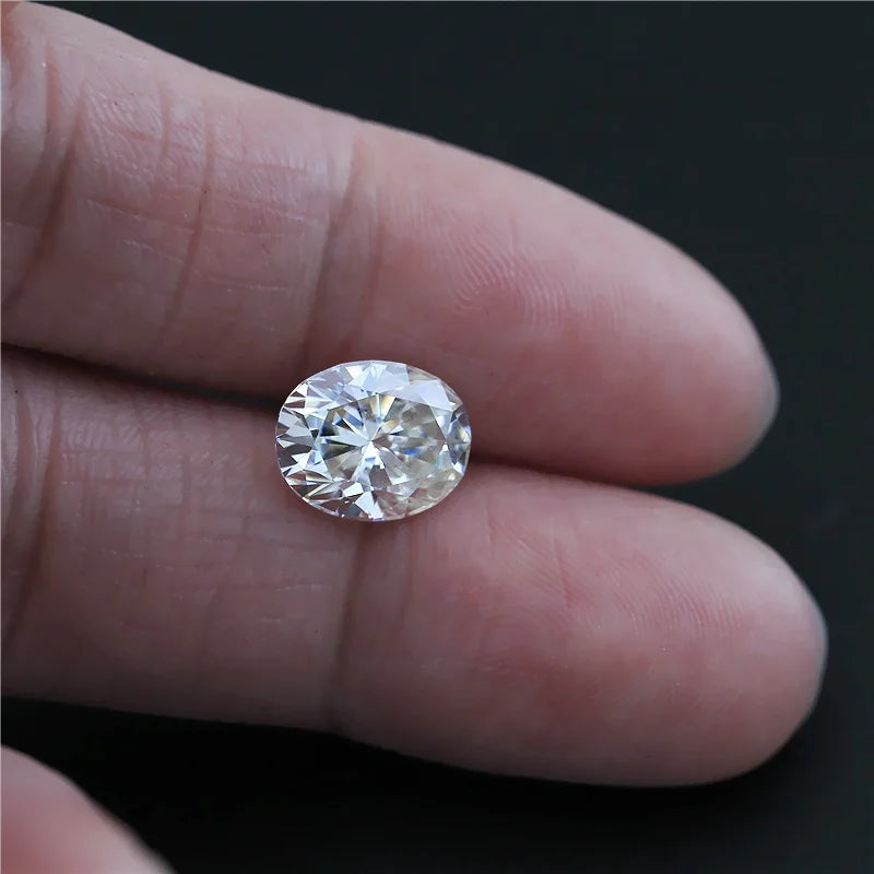 Moissanite 1 Carat D Color Oval Brilliant Cut Moissanite Stone Beads 6.5mm VVS1 Excellent Cut Grade Test Positive Lab Diamond