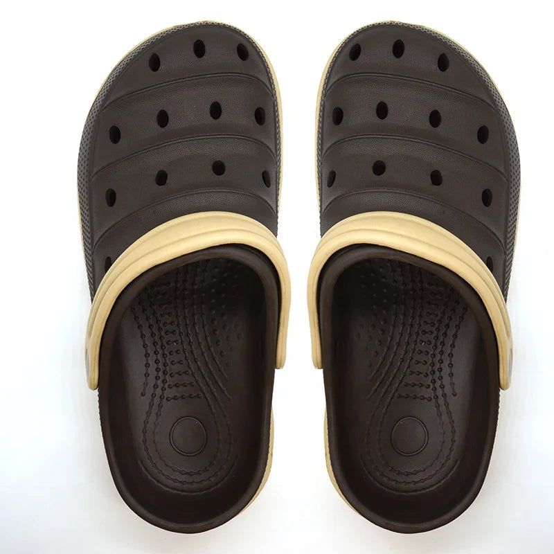 Custom-Made in China Men's EVA Clogs Solid Color Spring Clogs Lightweight Waterproof Anti-Slippery Flat Fashionable