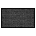 Black and Gray Polyester Surface Dirt Resistant Rubber Backed Mat Not Easy to Slide Indoor Doormat