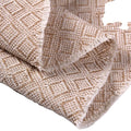 Jute Cloth Jacquard Fabric Rhombus Grid Burlap Cotton Mixed Cloth for Handcraft Bag Shoes Background Burlap for Upholstery Sofa