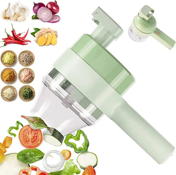 Best Selling Handheld Electric Stainless Steel Vegetable Cutter Set Wireless Chopper Grater for Garlic