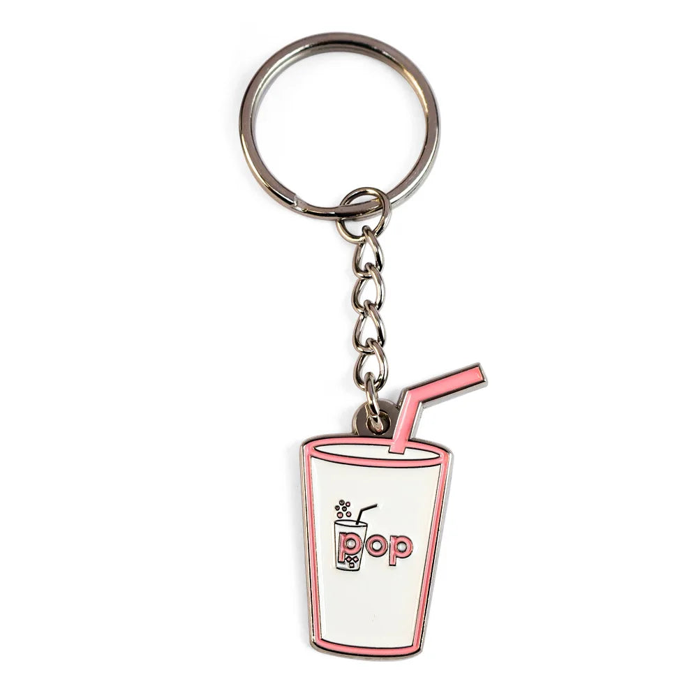 Custom logo Zinc Alloy Souvenir Hard Soft Enamel Metal Bubble Boba Milk Tea Keychain Accessories Ring Key Chains Milk Tea