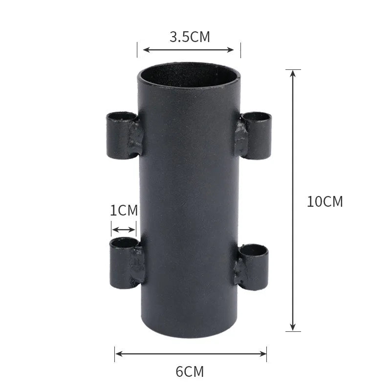 TA2073B Adjutstable Steel Material Holder Fixer for Camping Tent Pole with 2 Nuts Tent Pole Support Holder Stand with 2 Nuts